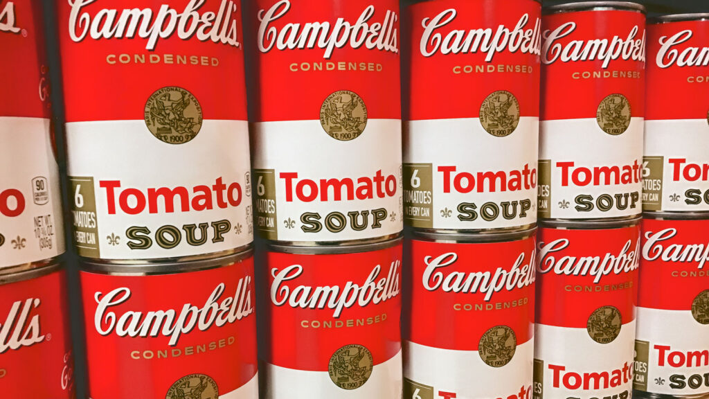 Campbell's tomato soup cans