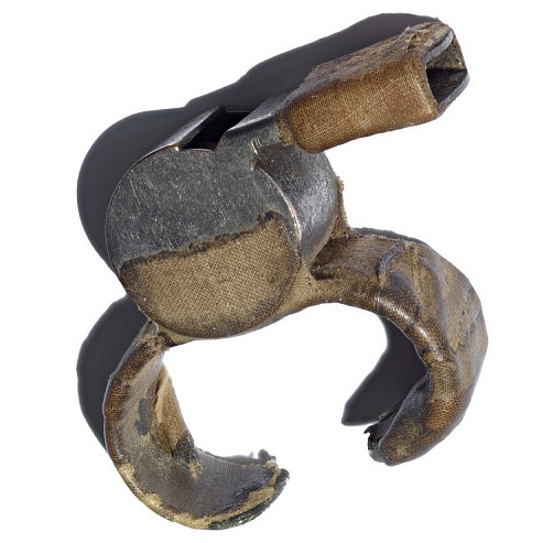 One of the whistles that referee W.H. “Red” Friesell Jr. used in the 1940s is now in the collections of the Smithsonian Institution