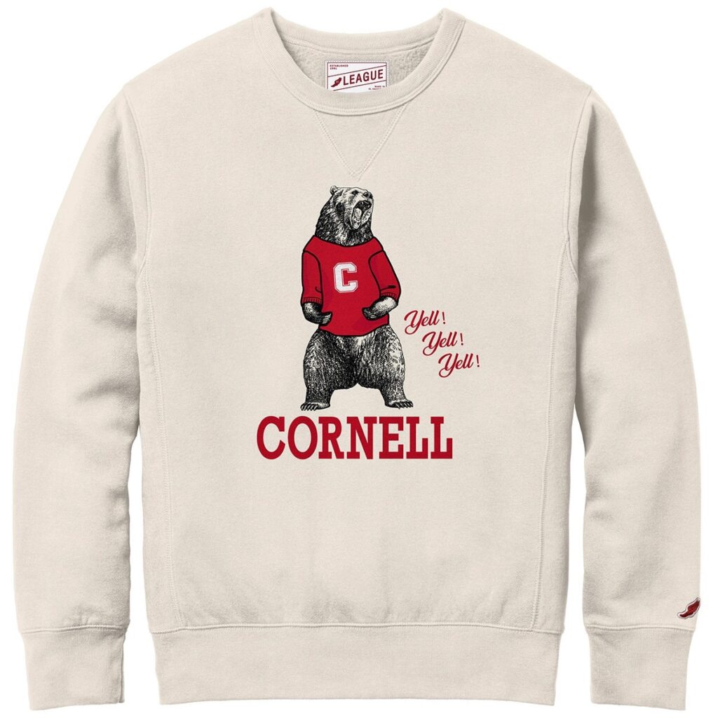 Cornell Store gift guide item "Yell Cornell" crew sweatshirt