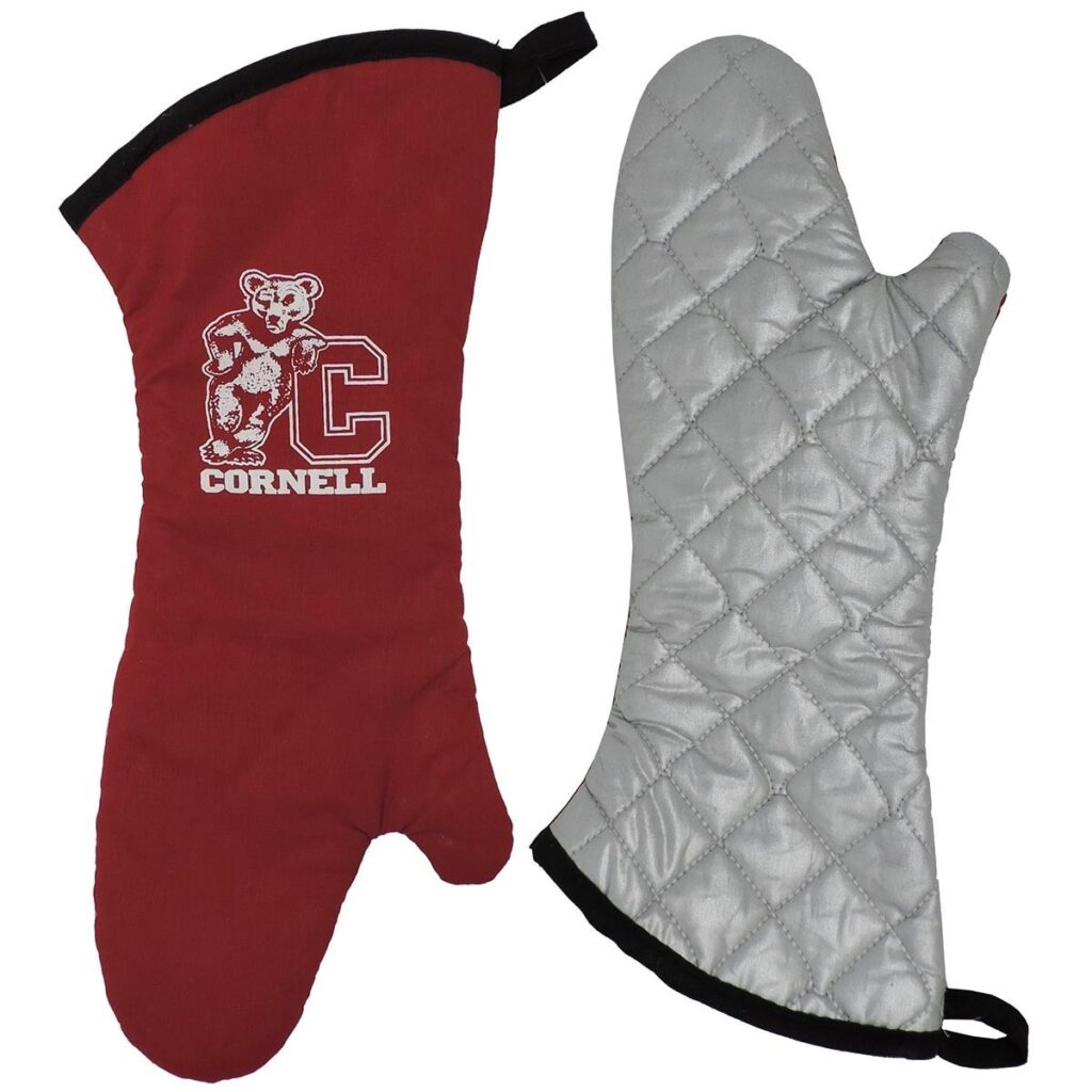 Cornell Store gift guide item: "Cornell" branded oven mitt