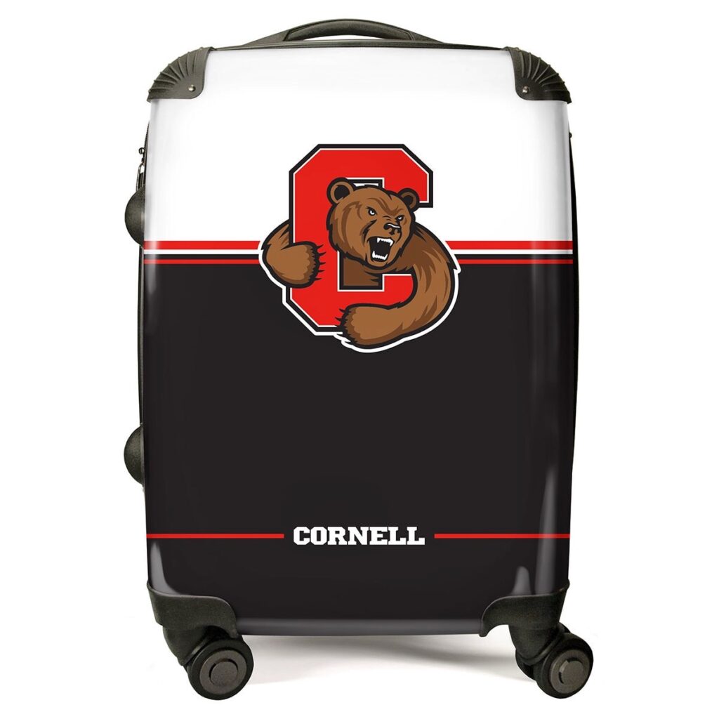 Cornell Store gift guide item: Cornell logo-branded suitcase