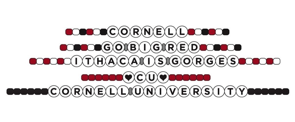 Cornell Store gift guide item: "Cornell" friendship bracelets