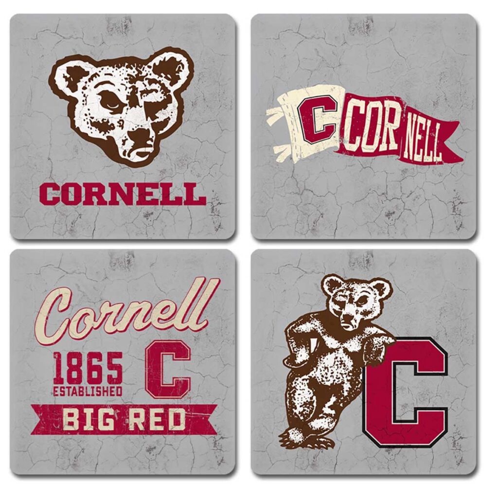 Cornell Store gift guide item: vintage coaster set