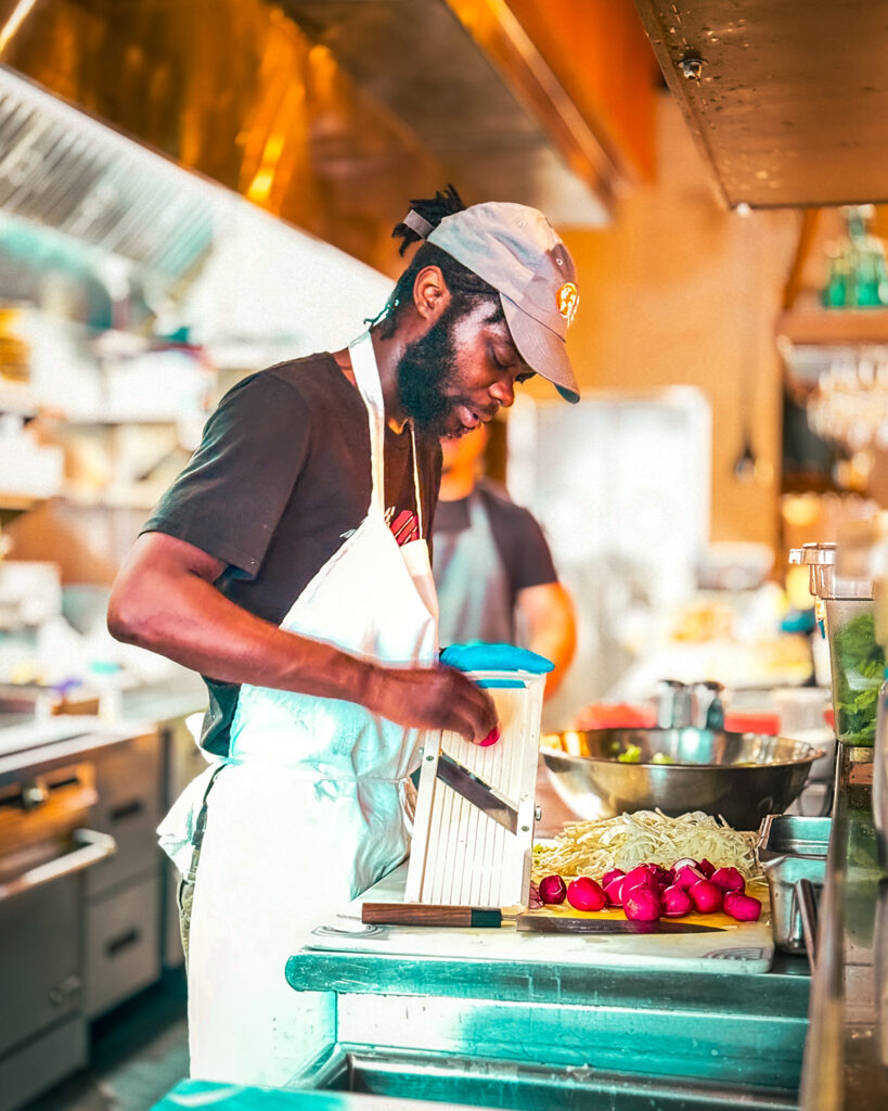 Making meals for World Central Kitchen