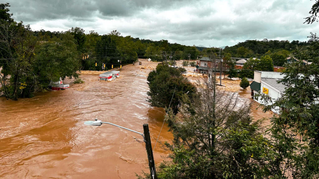 The flooding in Asheville, NC