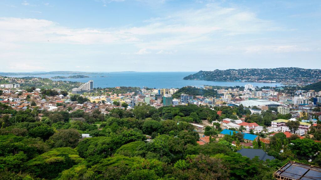 A view overlooking the city of Mwanza and Lake VIctoria from the rooftop of Weill Bugando Hospital.