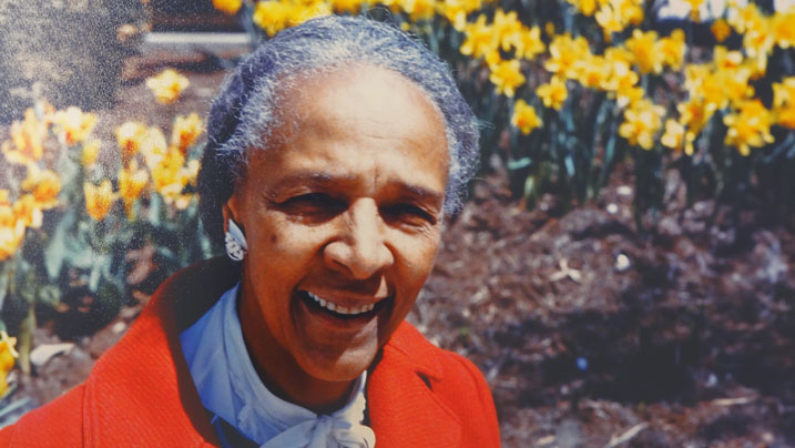 Flemmie Kittrell pictured on a visit to Cornell in 1975