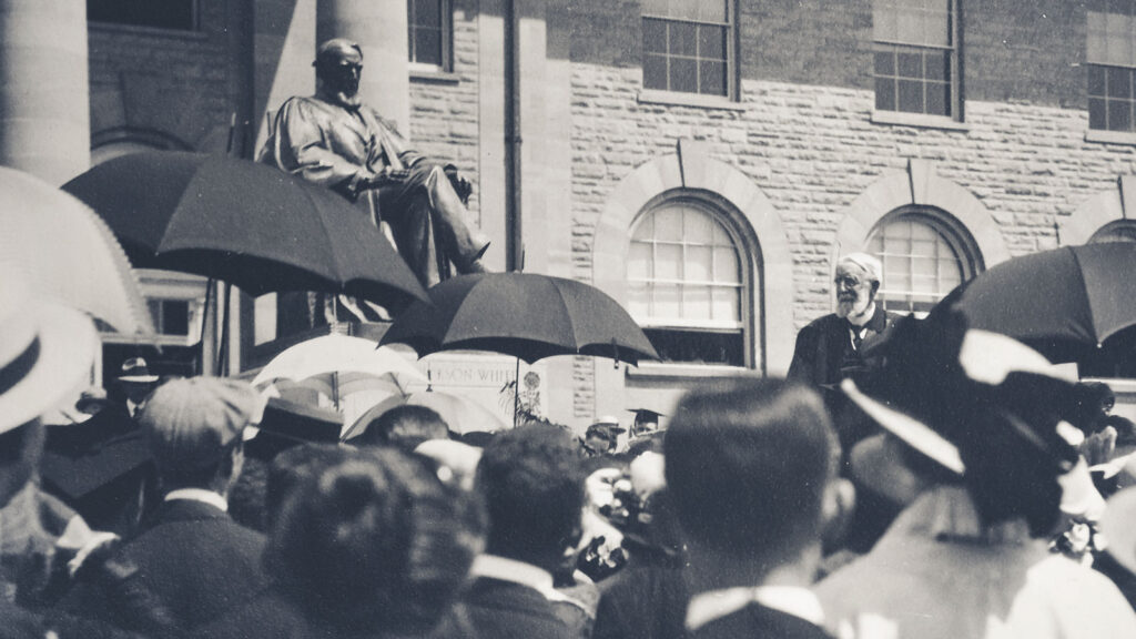 Andrew Dickson White attended the dedication of his statue in June 1915