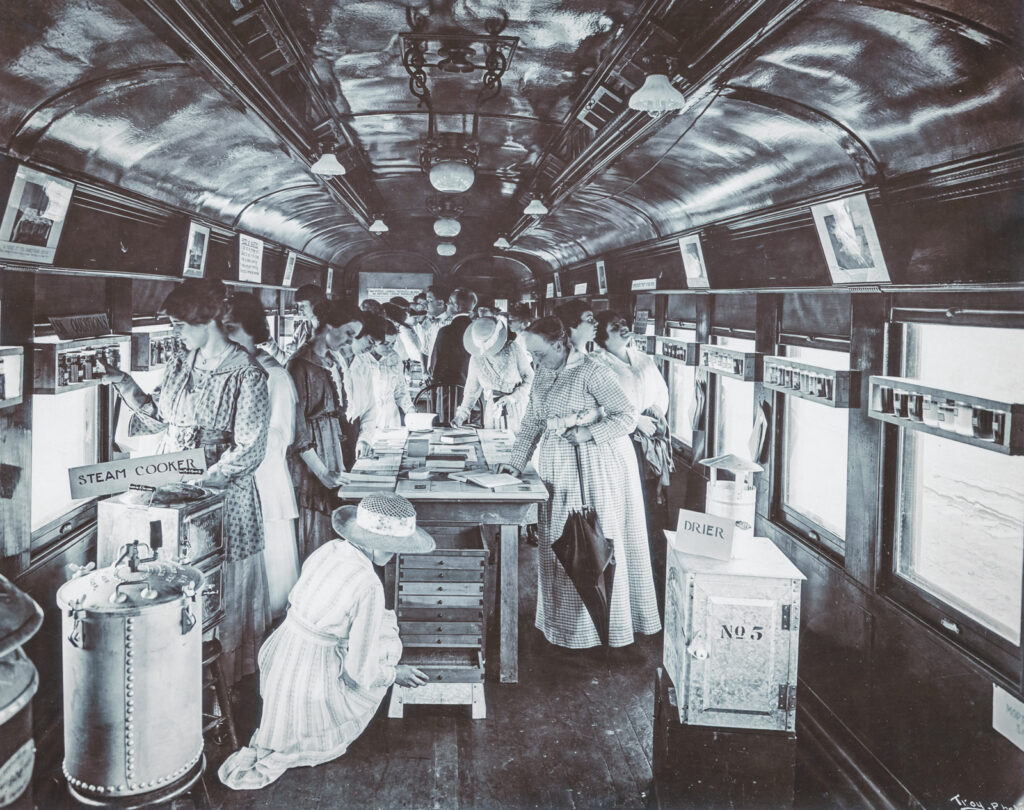 interior of a demonstration train car