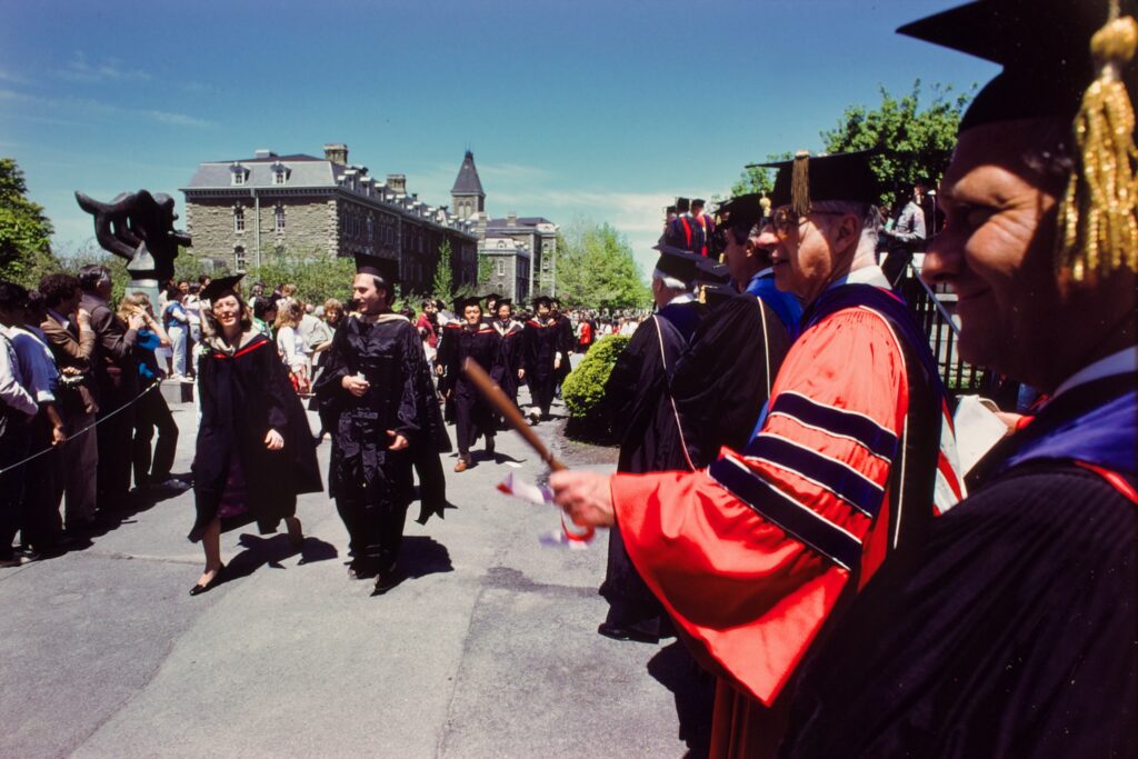 The procession on the Arts Quad at commencement