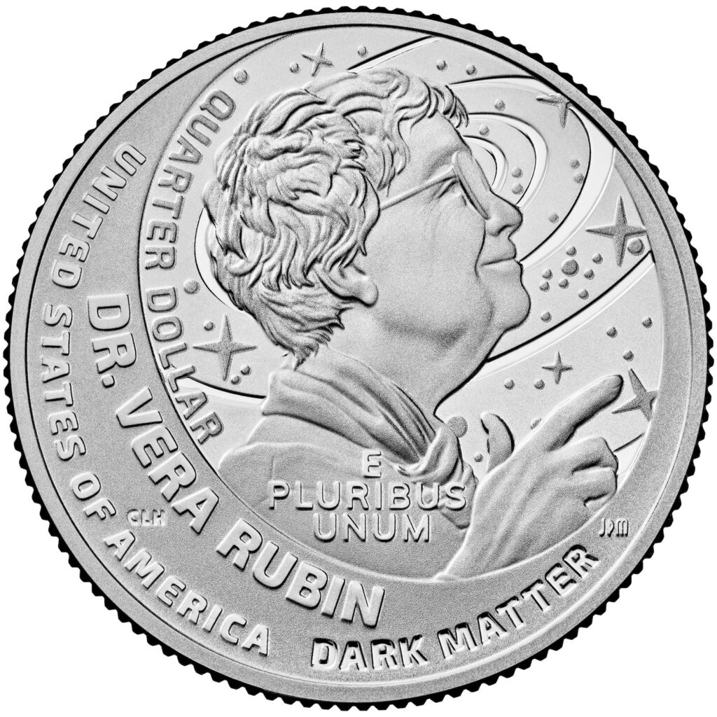 design of 2025 U.S. quarter featuring Vera Rubin