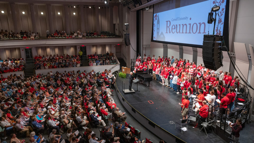 A packed Bailey Hall during Cornelliana Night