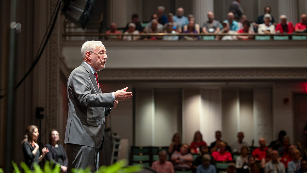 President Mike Kotlikoff gives the State of the University Address