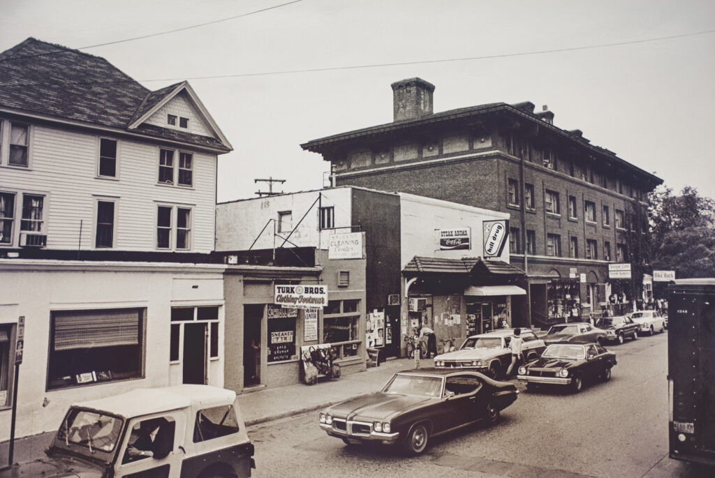 west side of College Avenue just south of Sheldon Court, early 1970s
