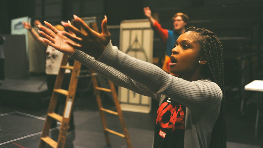 Dominique Thorne in a Cornell stage production of "The Awakening of Spring"