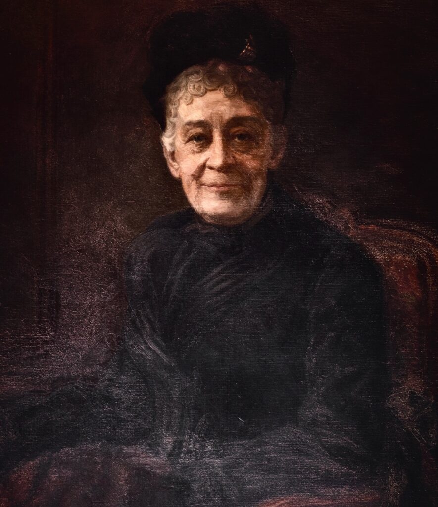 Painting of Prudence Risley located in Risley Hall's dining hall