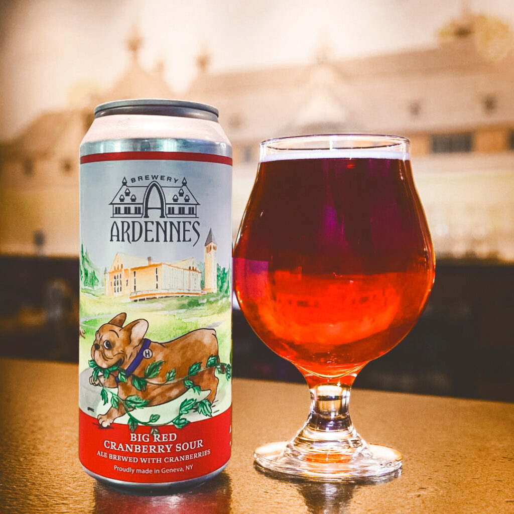 Big Red Cranberry Sour, featuring Hops on the can, was developed with a graduate student group
