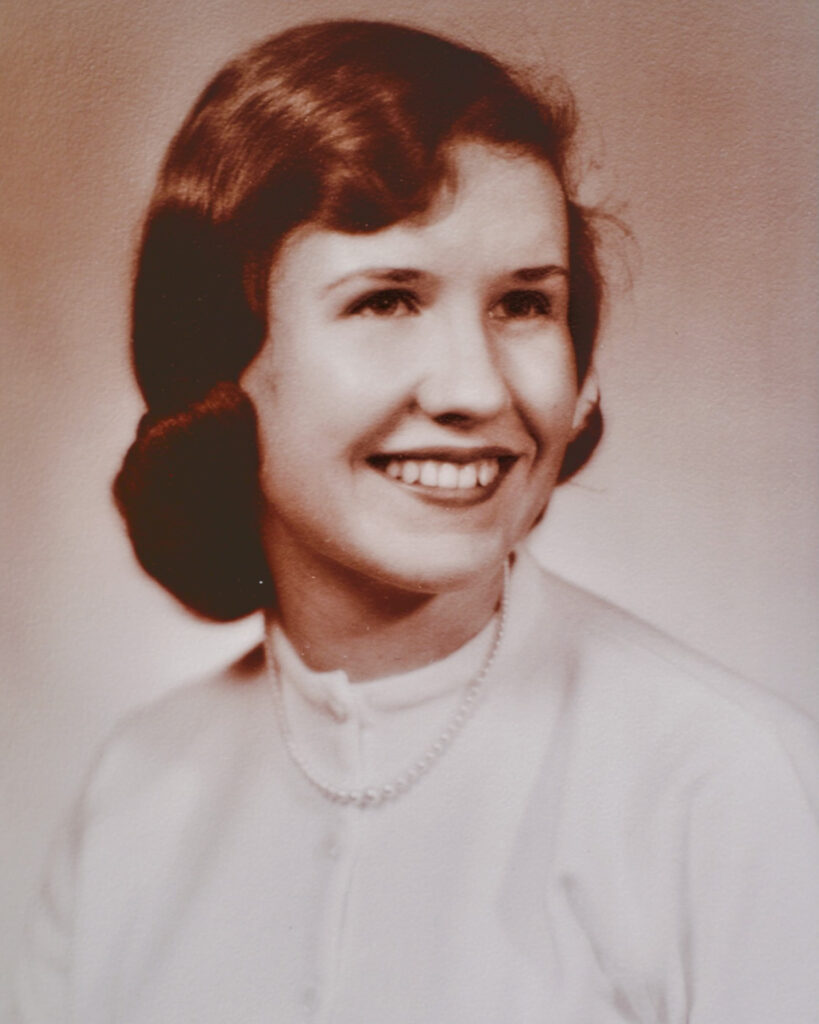 A headshot of Peggy Dunlop as a student.