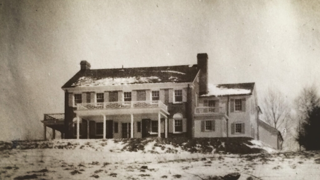 A vintage photo of Franklin Cornell's house on Highland Road