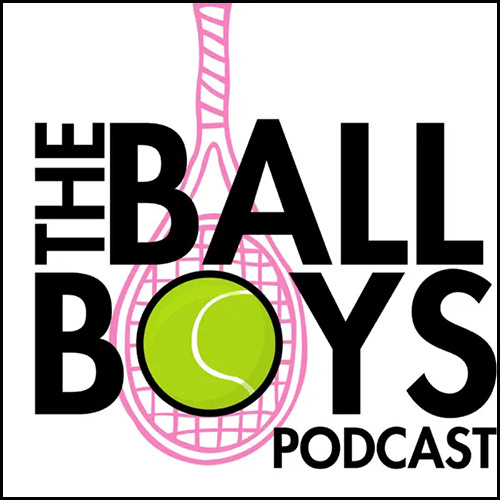 The podcast logo for The Ball Boys