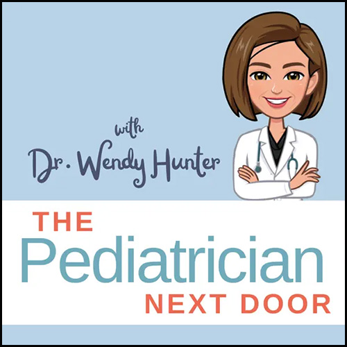 The podcast logo for The Pediatrician Next Door