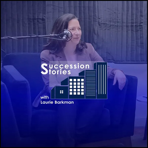 The podcast logo for Succession Stories