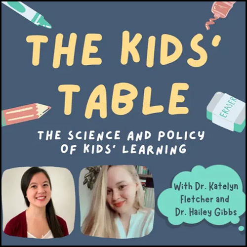 The podcast logo for The Kids’ Table