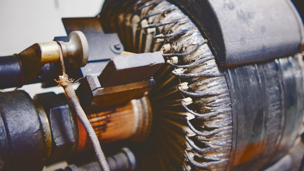 close-up view of part of the Gramme dynamo today
