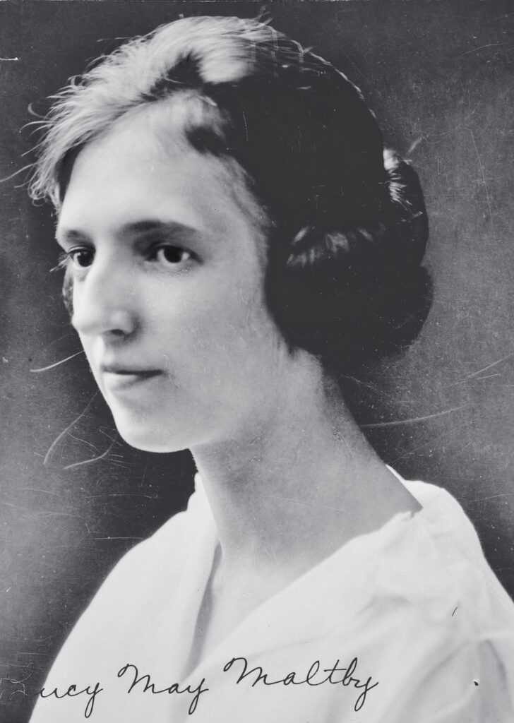 senior year portrait of Lucy May Maltby in the 1921 Cornellian yearbook