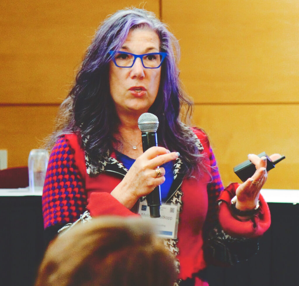 Melissa Reitkopp presenting at a workshop