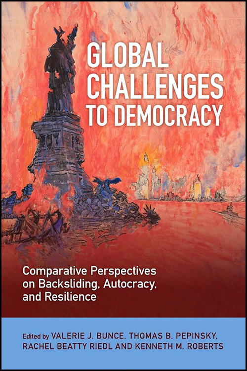 The cover of "Global Challenges to Democracy"