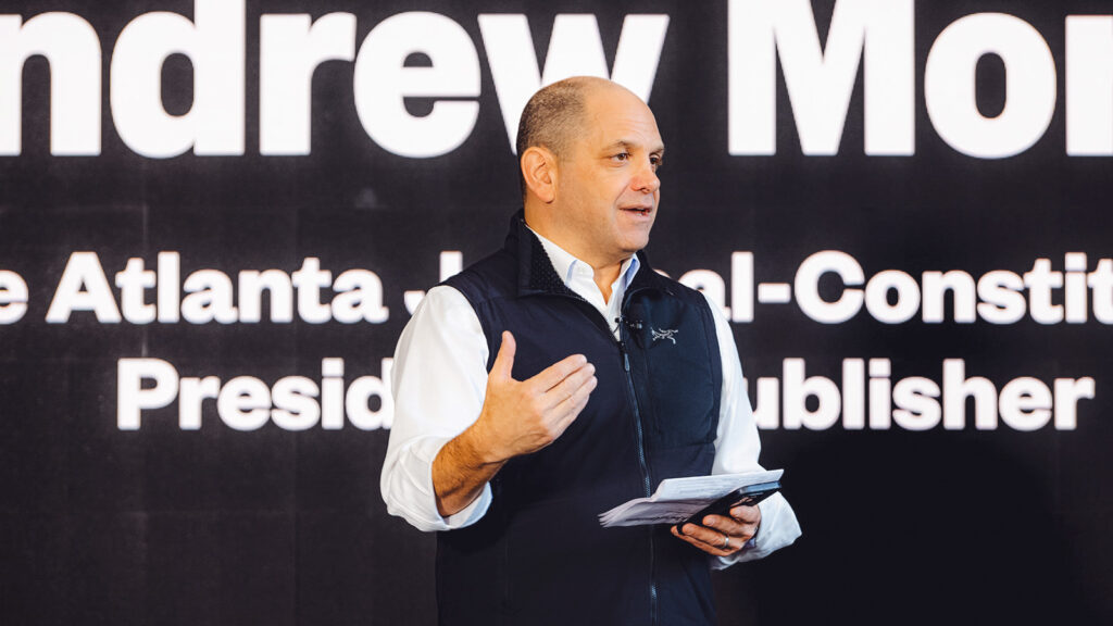 Andrew Morse, President and CEO of the Atlanta Journal-Constitution, speaking