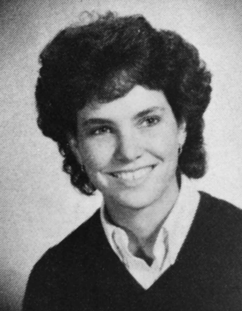 Anne Meinig Smalling ’87 as she appeared in the 1987 Cornellian yearbook