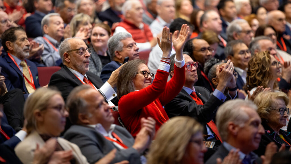 Attendees at the annual State of the University address during the Trustee Council Annual Meeting, Oct. 24, 2025, in Call Auditorium.