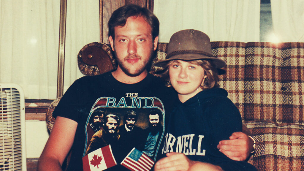 Jim Perkins as a student with his late wife Rosemary Finn '86.
