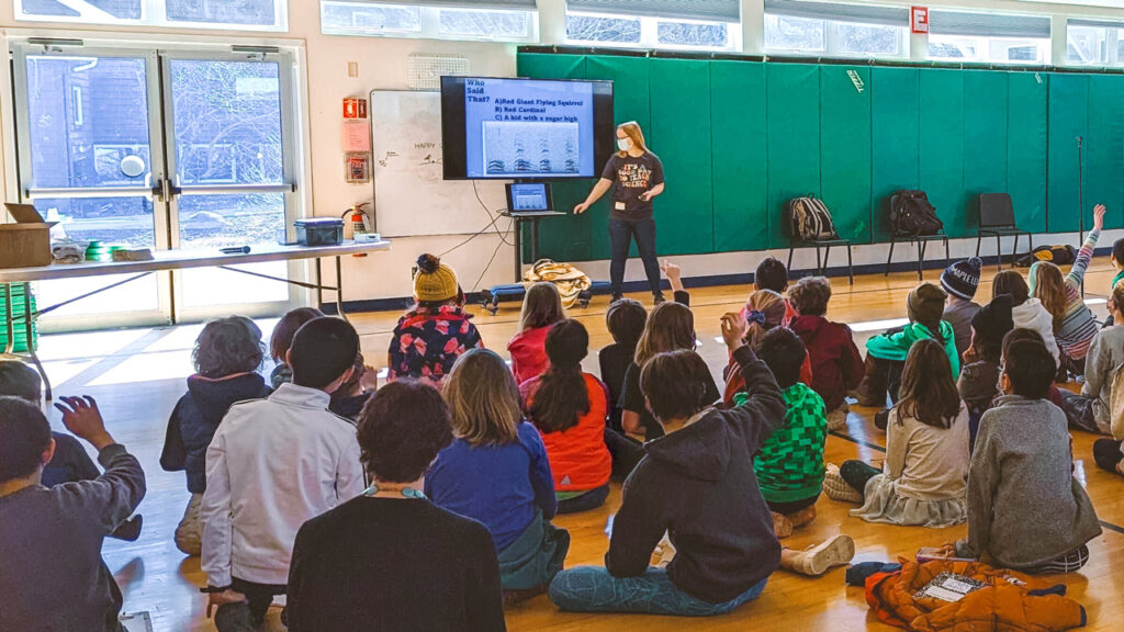 Karianne Kapfer teaching a class of high school students