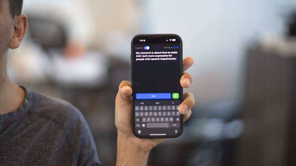 This software makes it easier for people who use AAC devices to keep up in conversations and to express humor.
