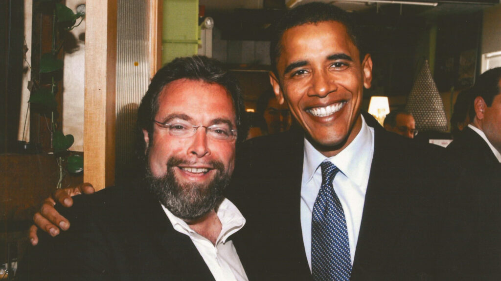 Drew Nieporent with Barack Obama
