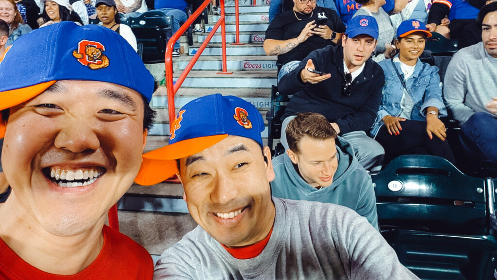 Tony Chen at a baseball game
