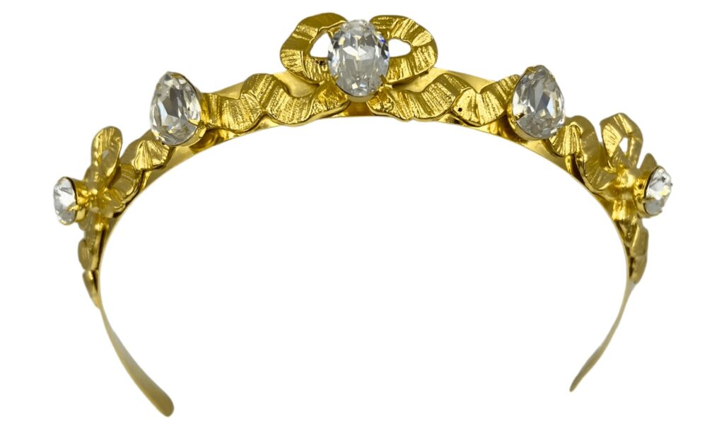 Gold Plated Designer Tiara Headband Crown product image by Dauphines of New York