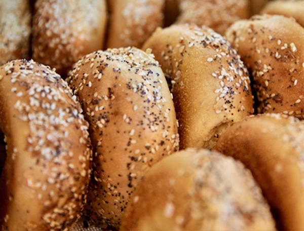 Bagels with everything seasoning