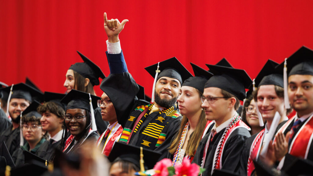 Students at the December 2025 recognition ceremony in Barton Hall