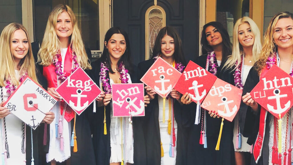 Kim Murstein ’18, third from left, with her Delta Gamma sisters