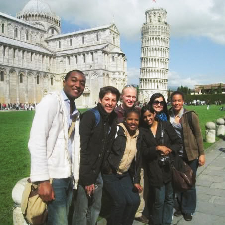 Emma Osore and classmates during the Cornell in Rome AAP program