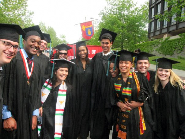 Emma Osore and friends at Cornell commencement, 2009