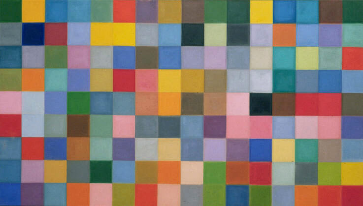 Pat Lipsky’s “Episcopalian Pandemonium” (1976) is held in the Johnson Museum's collection