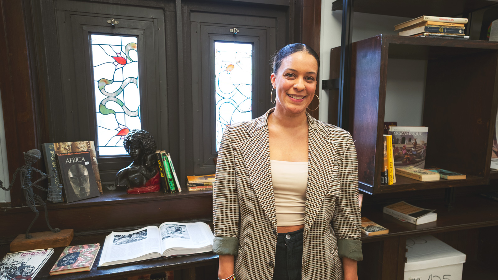 Emma Osore, executive director of BlackSpace, at the Brownsville Heritage House in Brooklyn, NY