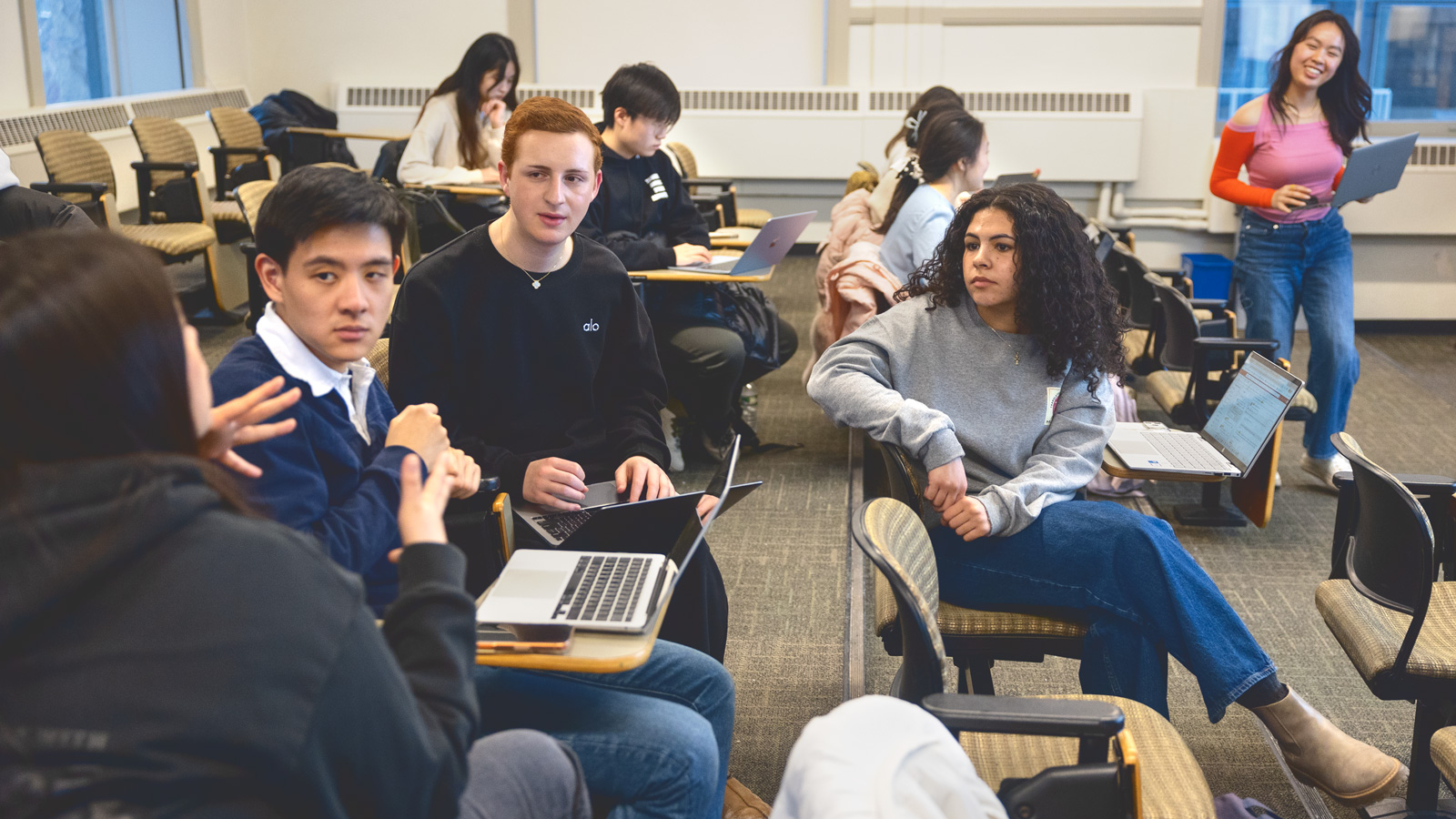 Students in the Translator Interpreter Program work in Stimson Hall