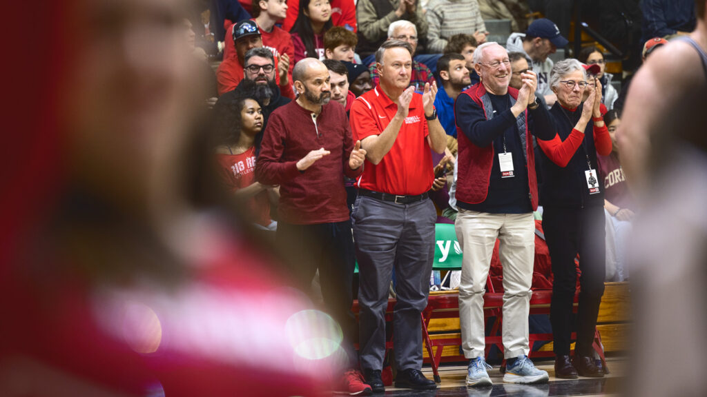 President Kotlikoff and other dignitaries on the sidelines