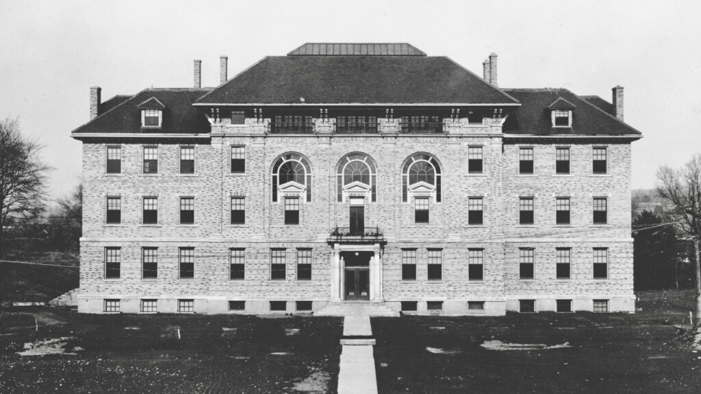 A vintage view of Comstock Hall
